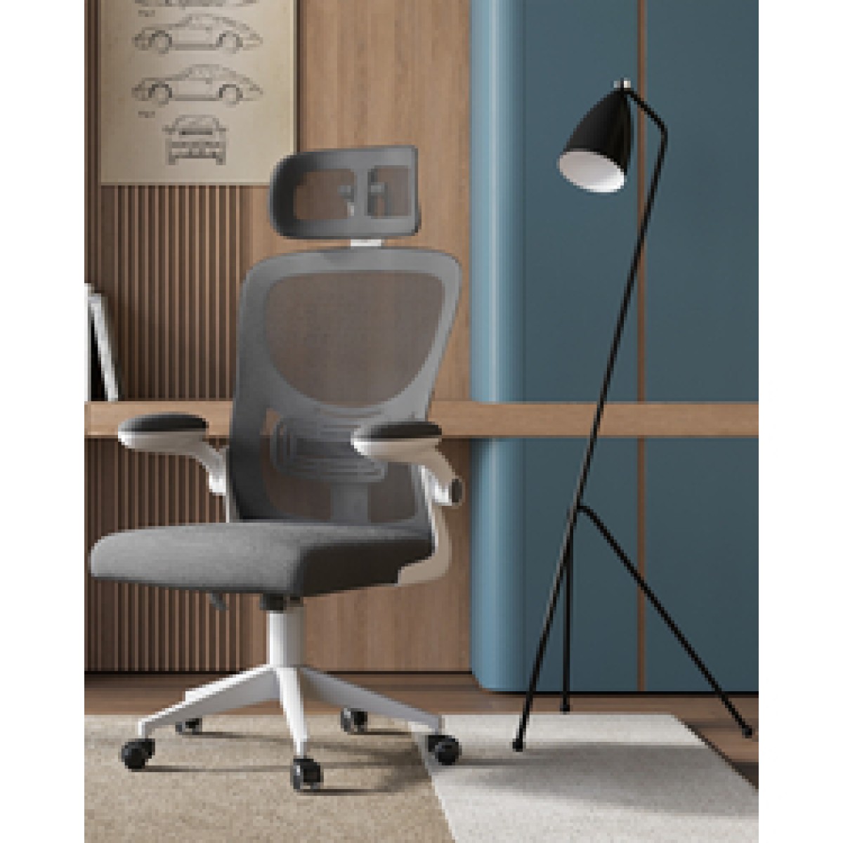 Кресло офисное TopChairs Airone серый ткань