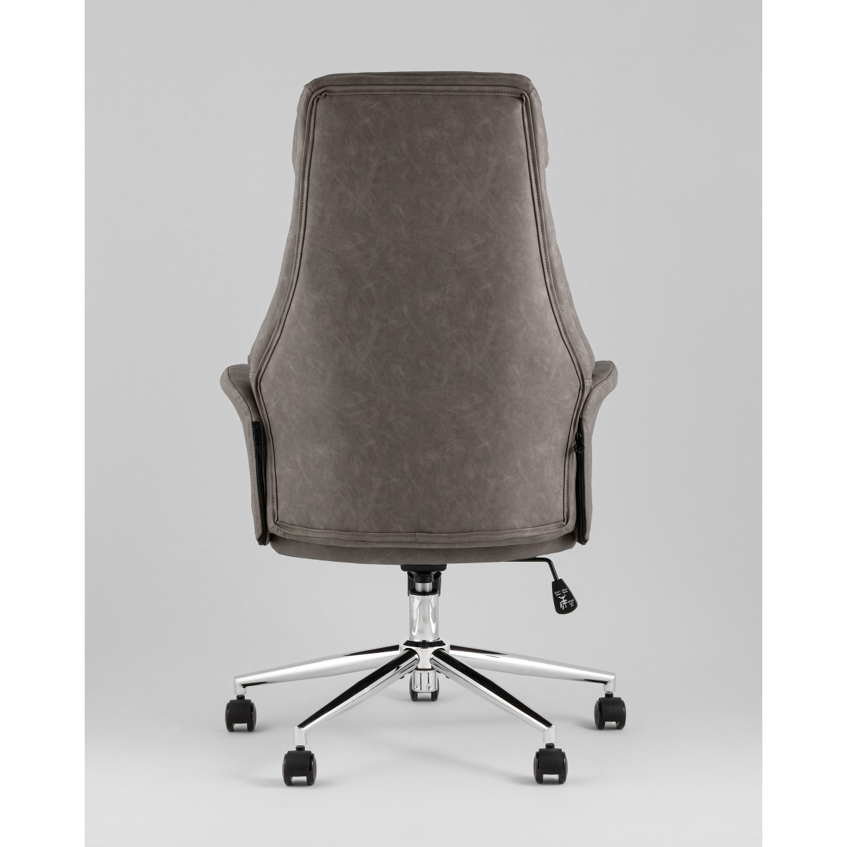 Кресло офисное TopChairs Neoma серый экокожа