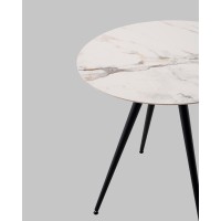 Стол Ники круглый столешница керамика Ice Jade 800