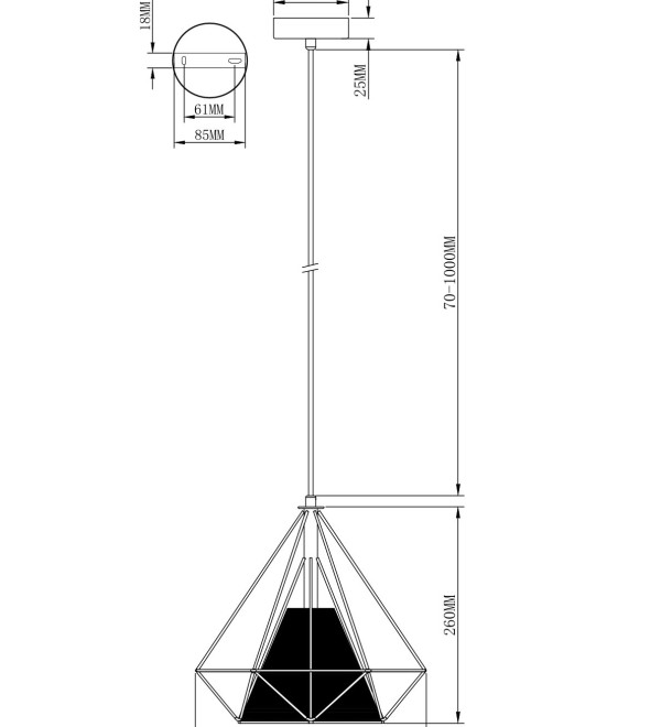 Светильник подвесной Moderli V11424-1P Lia