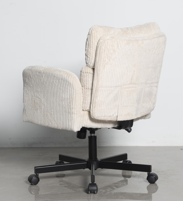 Кресло офисное TopChairs 6187 с откидными подлокотниками кремовый