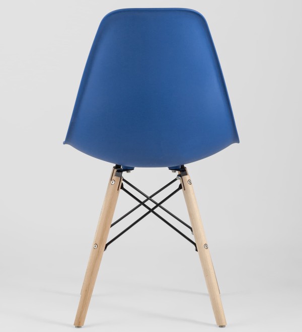 Стул Eames Style DSW синий x4 (разборный каркас)
