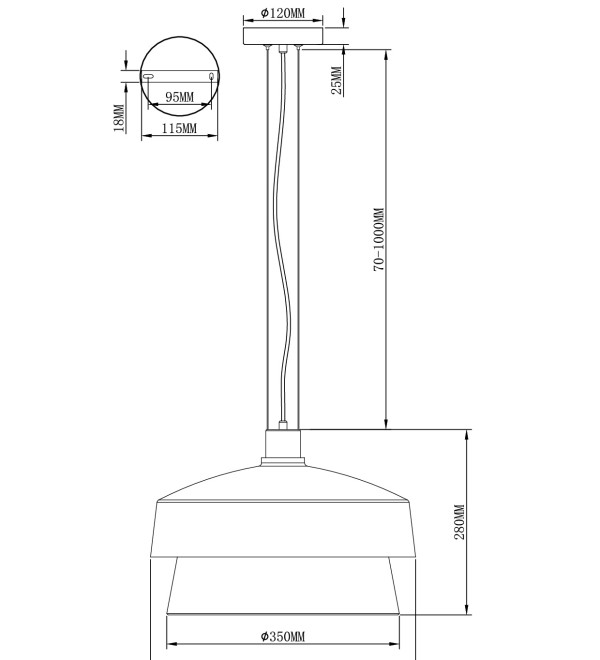 Светильник подвесной Moderli V11829-3P Takoma