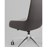 Кресло руководителя TopChairs Soulo светло-серый, серый