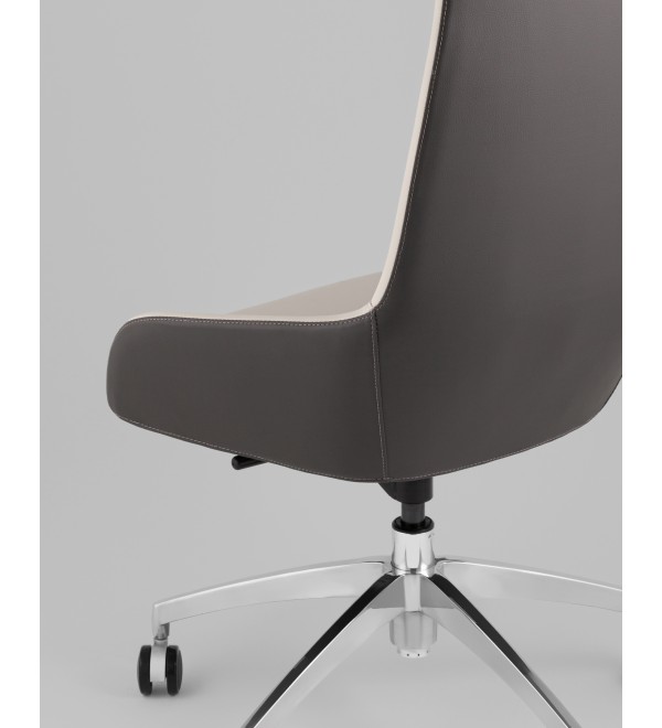 Кресло руководителя TopChairs Soulo светло-серый, серый