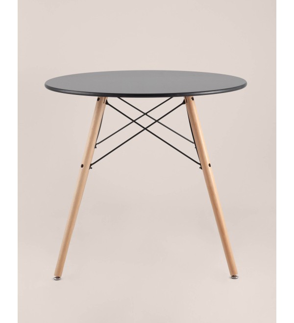 Стол круглый EAMES DSW NEW D=80 черный