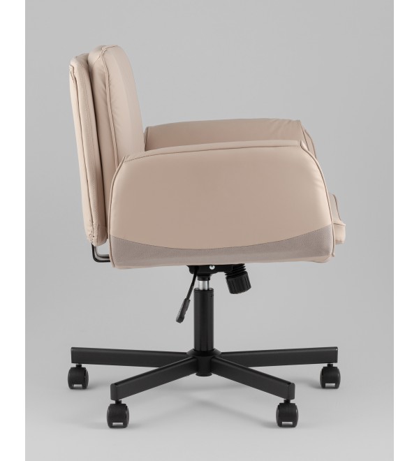 Кресло офисное TopChairs Foldo с откидными подлокотниками бежевое