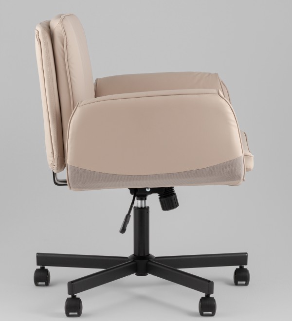 Кресло офисное TopChairs Foldo с откидными подлокотниками бежевое