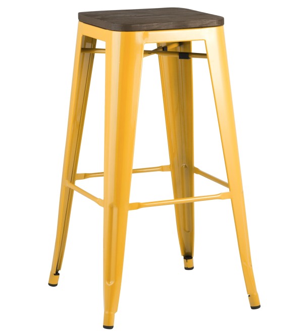 Стул барный TOLIX WOOD желтый