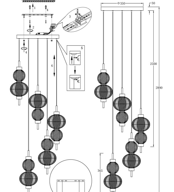 Светильник подвесной светодиодный Moderli V11635-PL Кластер