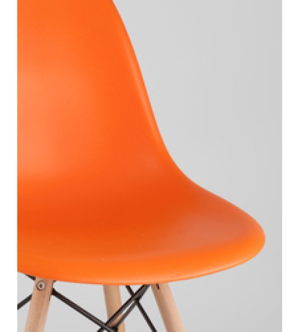Стул Eames Style DSW оранжевый (разборный каркас)