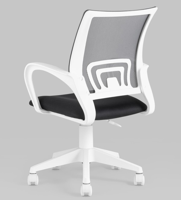 Кресло офисное TopChairs ST-BASIC-W серый крестовина пластик белый