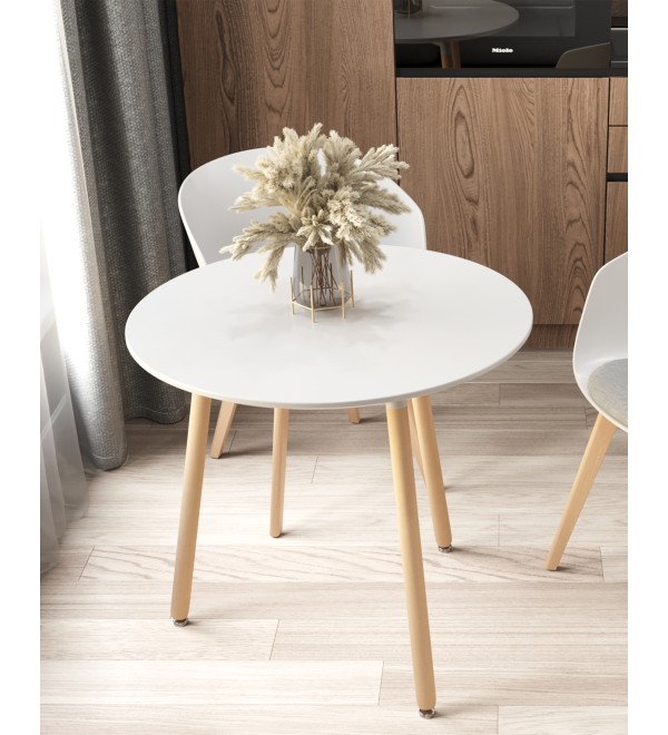 Стол круглый EAMES DST NEW D80 белый