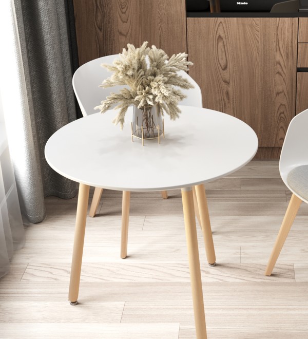 Стол круглый EAMES DST NEW D80 белый