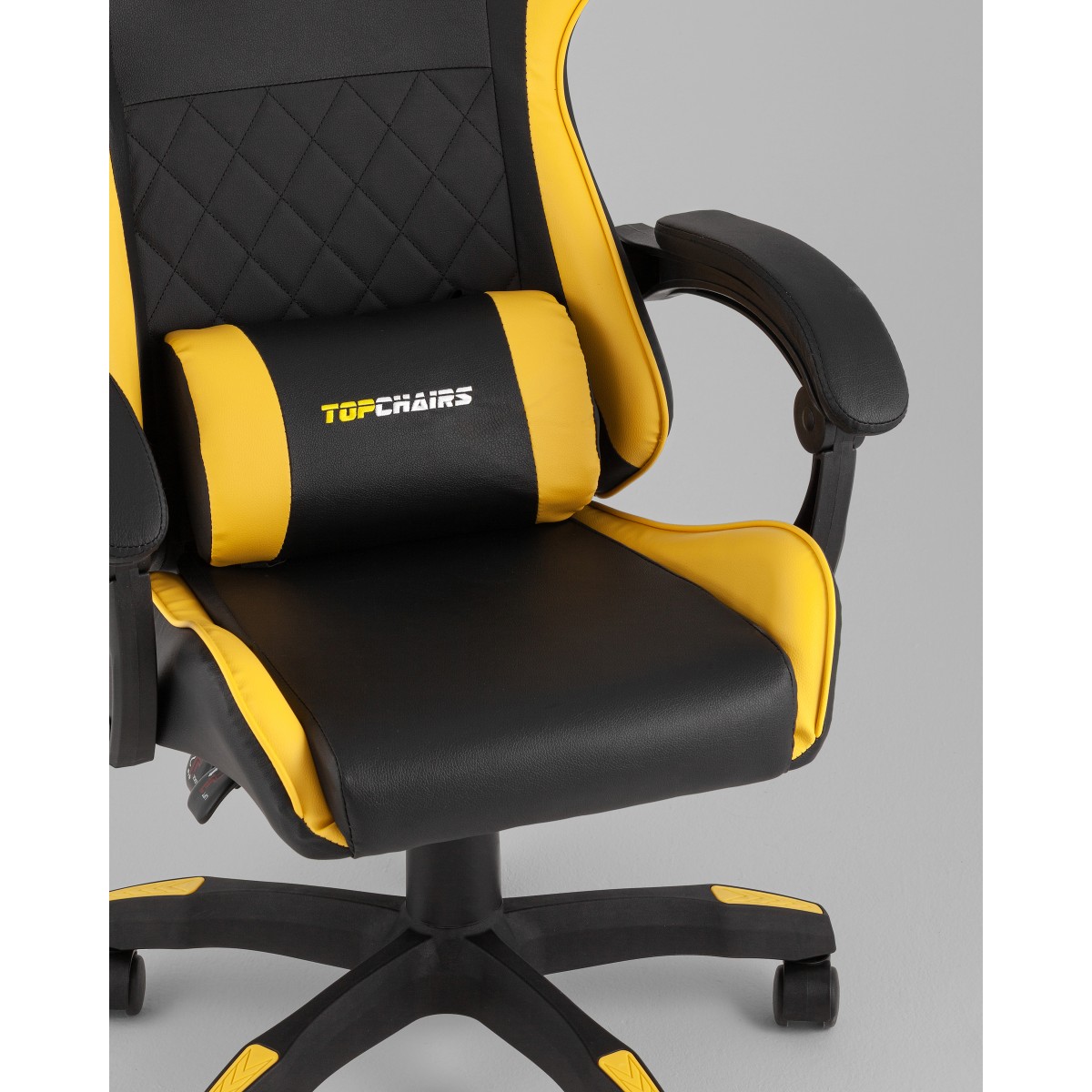 Кресло спортивное TopChairs MG-7043 черно-жёлтый