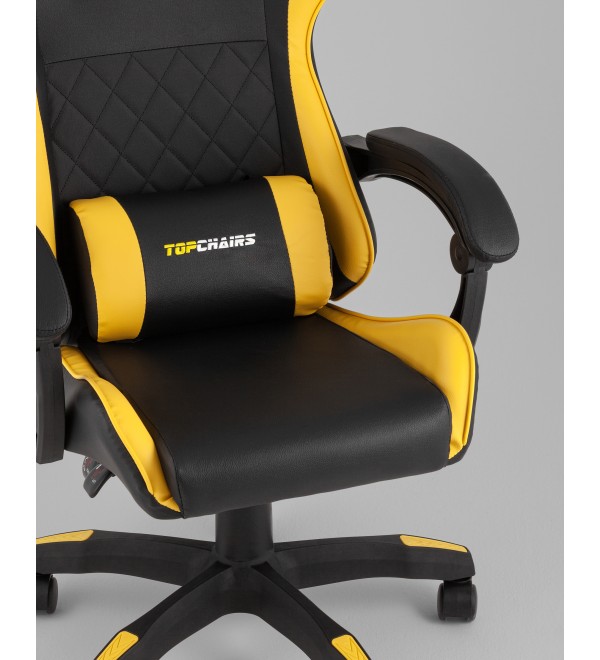 Кресло спортивное TopChairs MG-7043 черно-жёлтый