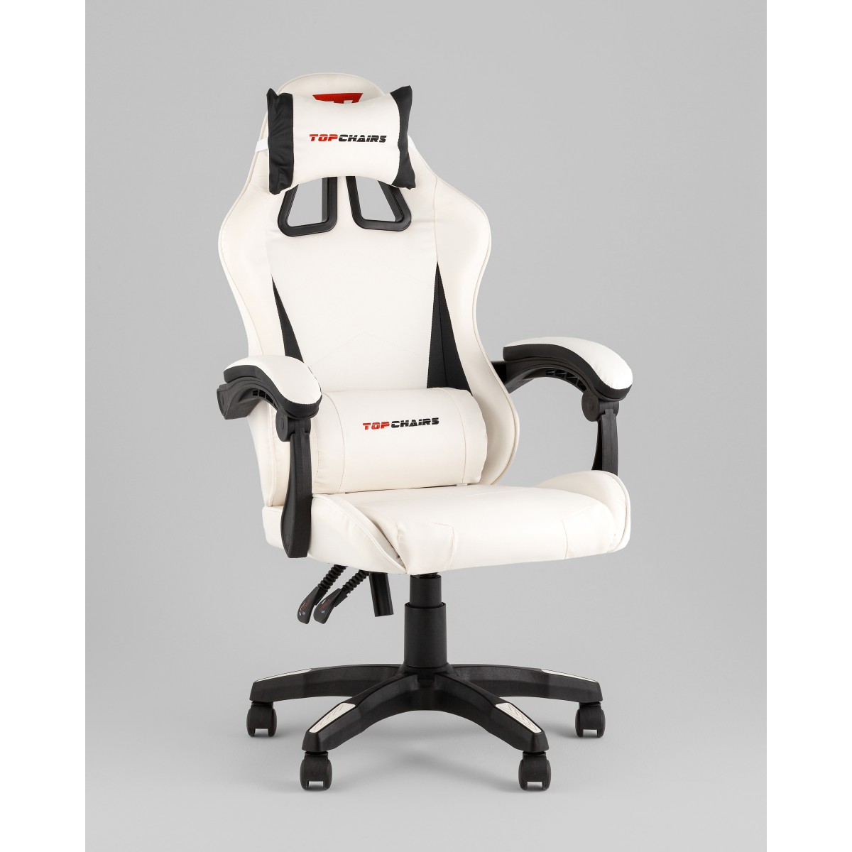 Кресло спортивное TopChairs Phantom бело-черный