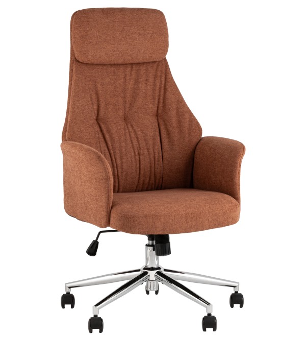 Кресло офисное TopChairs Neoma терракотовый ткань