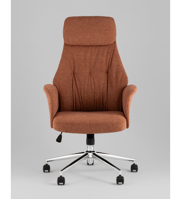 Кресло офисное TopChairs Neoma терракотовый ткань