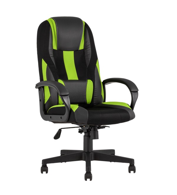 Кресло игровое TopChairs ST-CYBER 9 черный/зеленый
