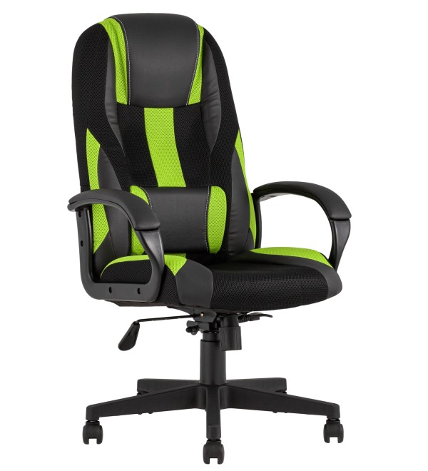 Кресло игровое TopChairs ST-CYBER 9 черный/зеленый