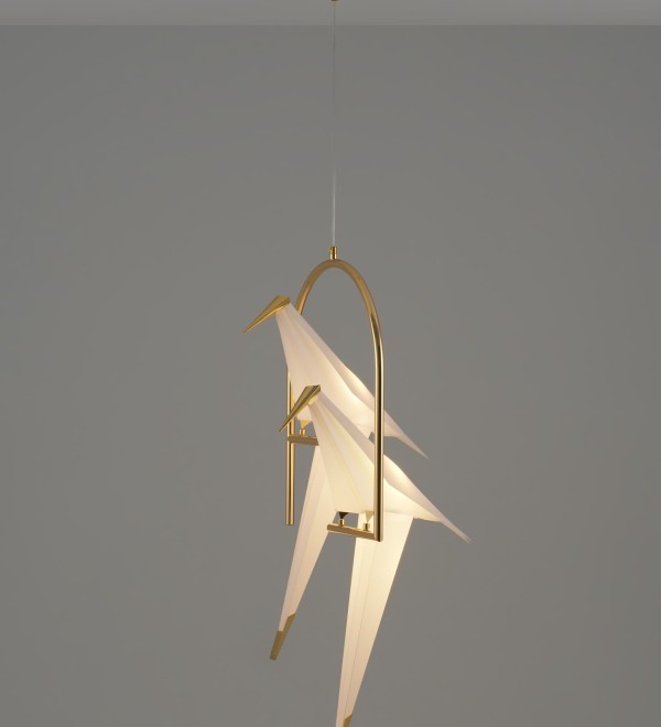 Подвесной светодиодный светильник Moderli V3071-2PL origami Birds 2*LED*6W