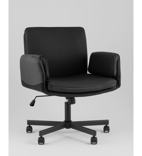 Кресло офисное TopChairs Foldo с откидными подлокотниками черное