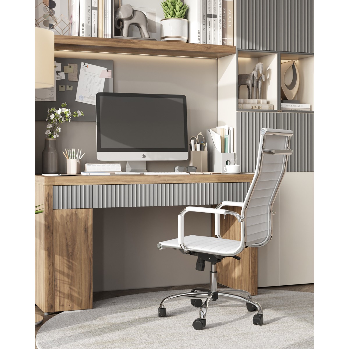 Кресло руководителя TopChairs City белое