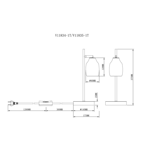 Лампа настольная Moderli V11835-1T Adalina