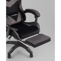 Кресло спортивное TopChairs MG-7019 велюр черно-серый