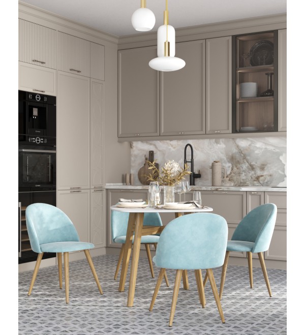 Стол обеденный Target 80*80 белый ножки массив бука