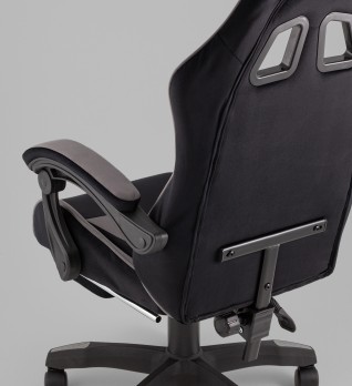 Кресло спортивное TopChairs MG-7019 велюр черно-серый
