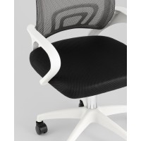Кресло офисное TopChairs Simple SN черный пластик белый