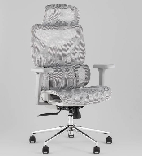 Кресло офисное TopChairs Structo серая сетка