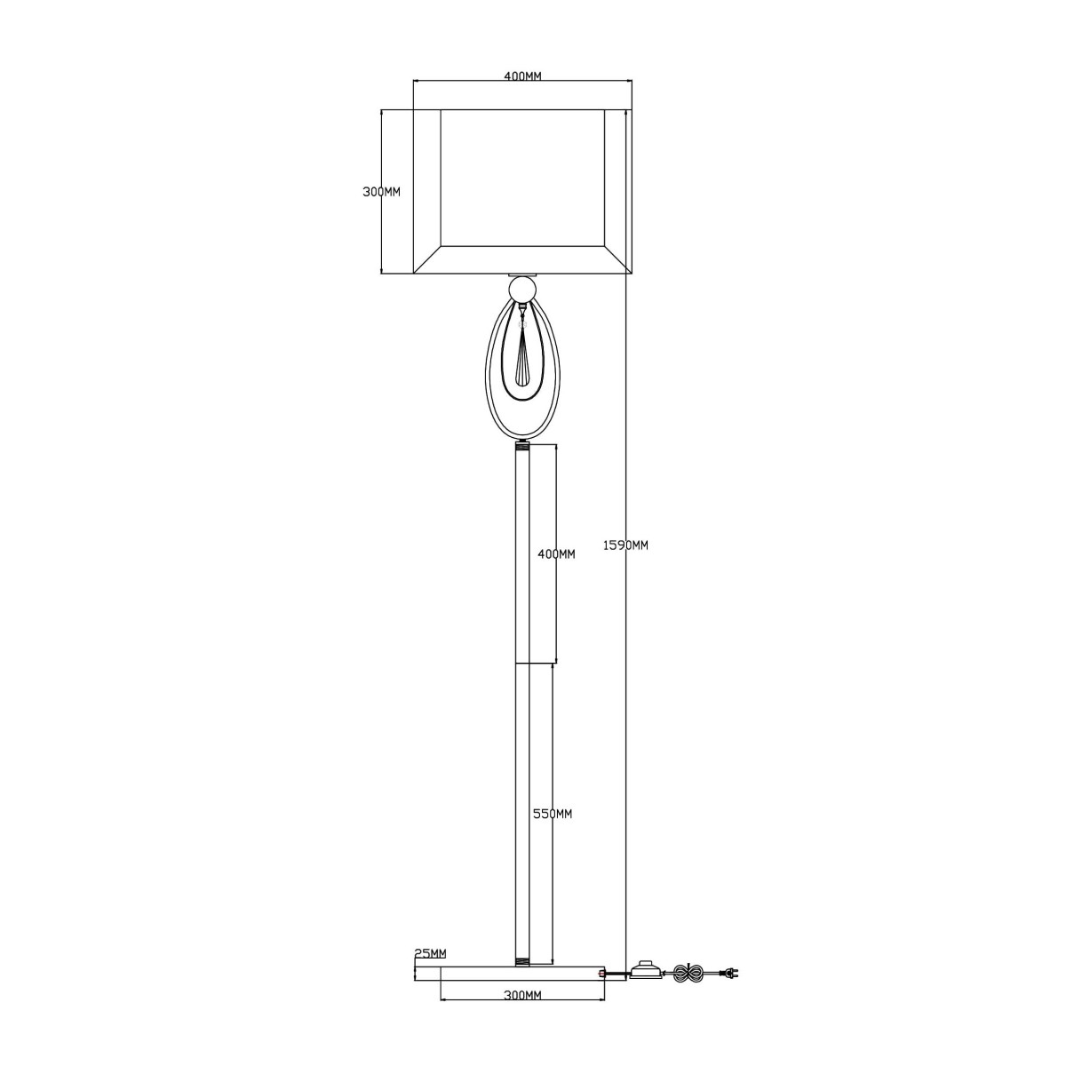 Торшер Moderli V2581-1F Dark