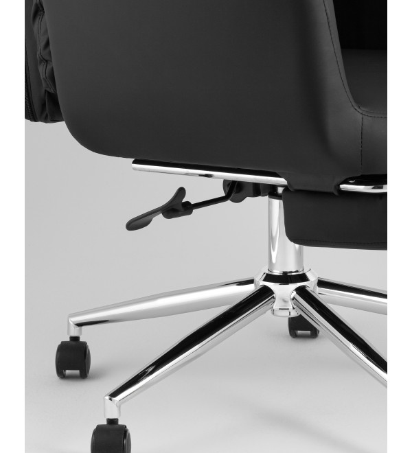 Кресло руководителя TopChairs Solid NC с оттоманкой черный