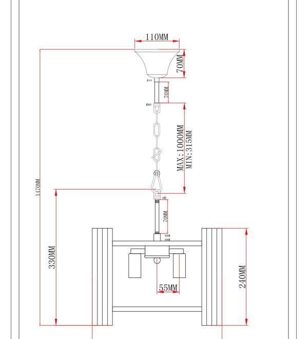 Светильник подвесной Moderli V10780-3P Monte