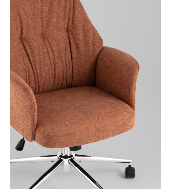 Кресло офисное TopChairs Neoma терракотовый ткань
