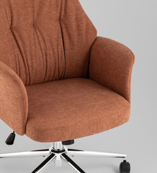 Кресло офисное TopChairs Neoma терракотовый ткань