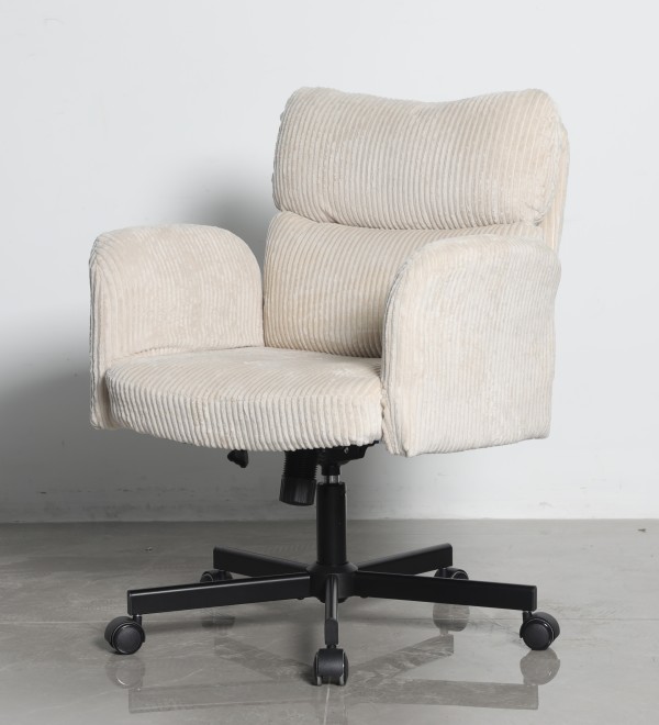 Кресло офисное TopChairs 6187 с откидными подлокотниками кремовый