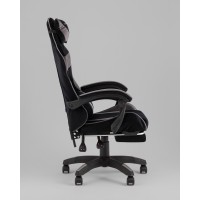 Кресло спортивное TopChairs MG-7019 велюр черно-серый