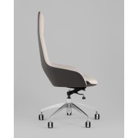 Кресло руководителя TopChairs Soulo светло-серый, серый