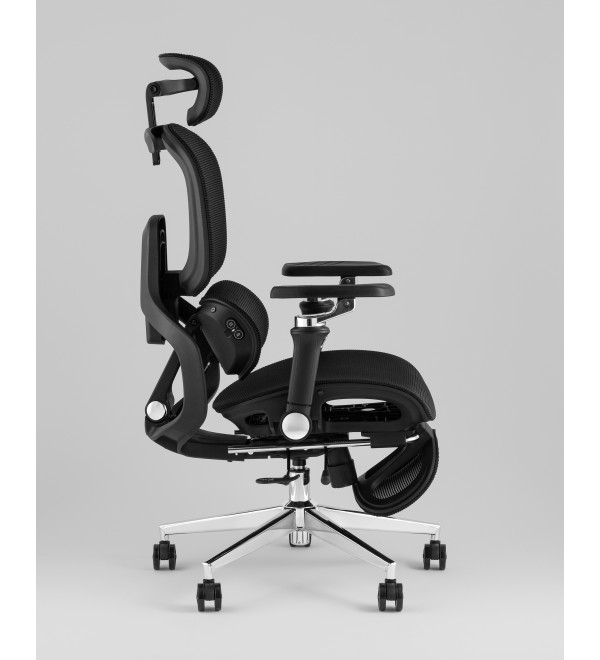 Кресло офисное TopChairs Prodigy с оттоманкой черный