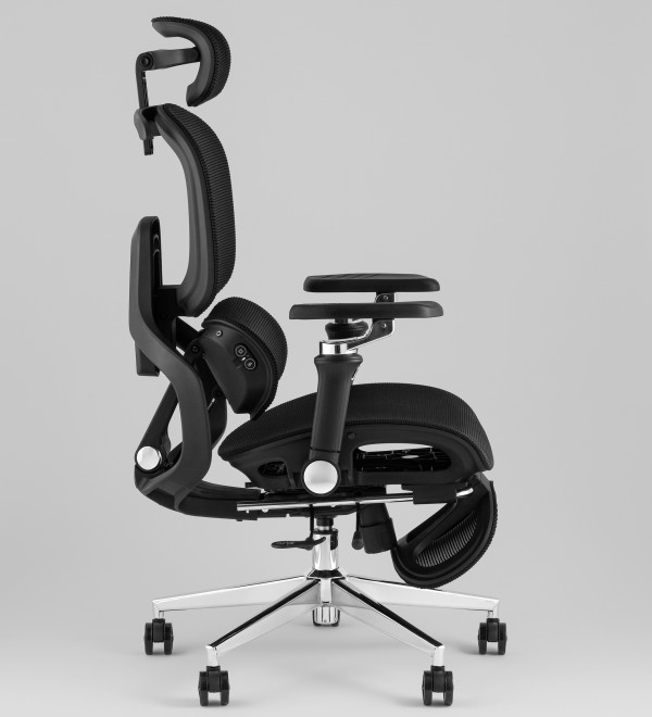 Кресло офисное TopChairs Prodigy с оттоманкой черный