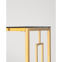 Консоль БРУКЛИН 120*40 золото стекло smoke