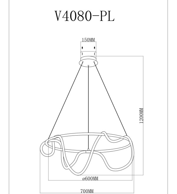 Подвесной светодиодный светильник Moderli V4080-PL True