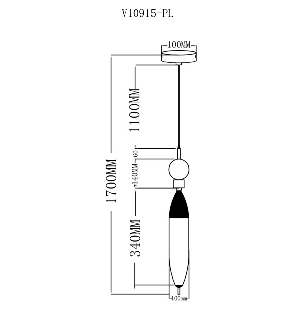 Светильник подвесной светодиодный Moderli V10915-PL Candle