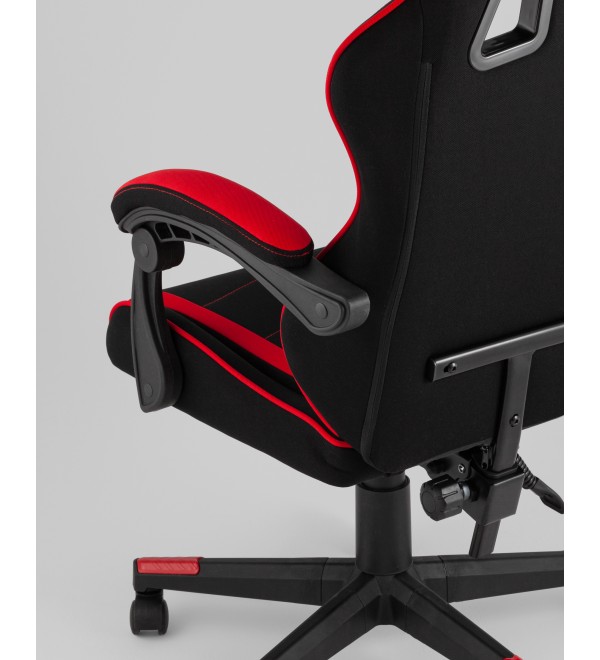 Кресло спортивное TopChairs Shadow ткань черно-красный