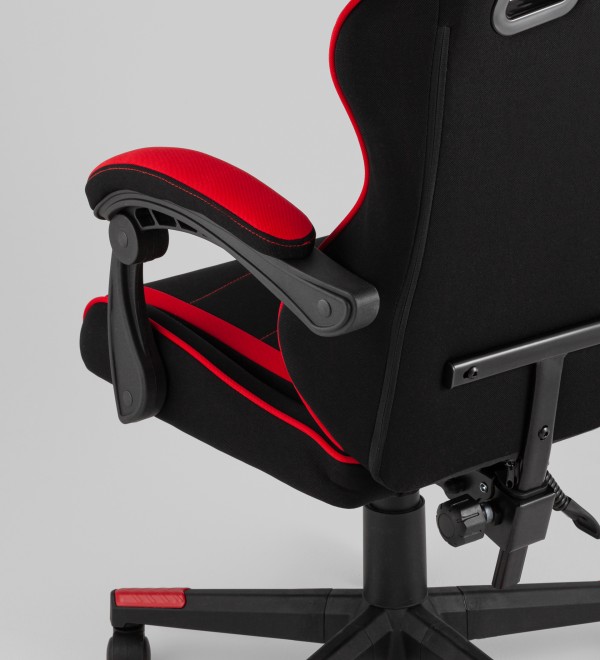 Кресло спортивное TopChairs Shadow ткань черно-красный