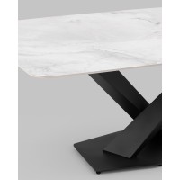 Стол обеденный Belle 180х90 белый мрамор
